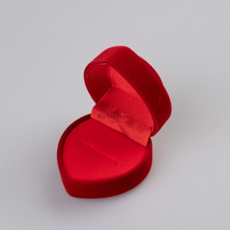 Футляр флокированный сердечко под кольцо, цена указана за 30 шт